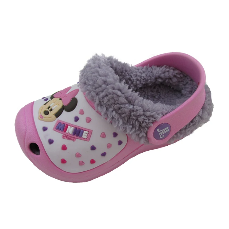 Детская зимняя плюшевая подкладка eva, пушистая обувь с мультяшным рисунком