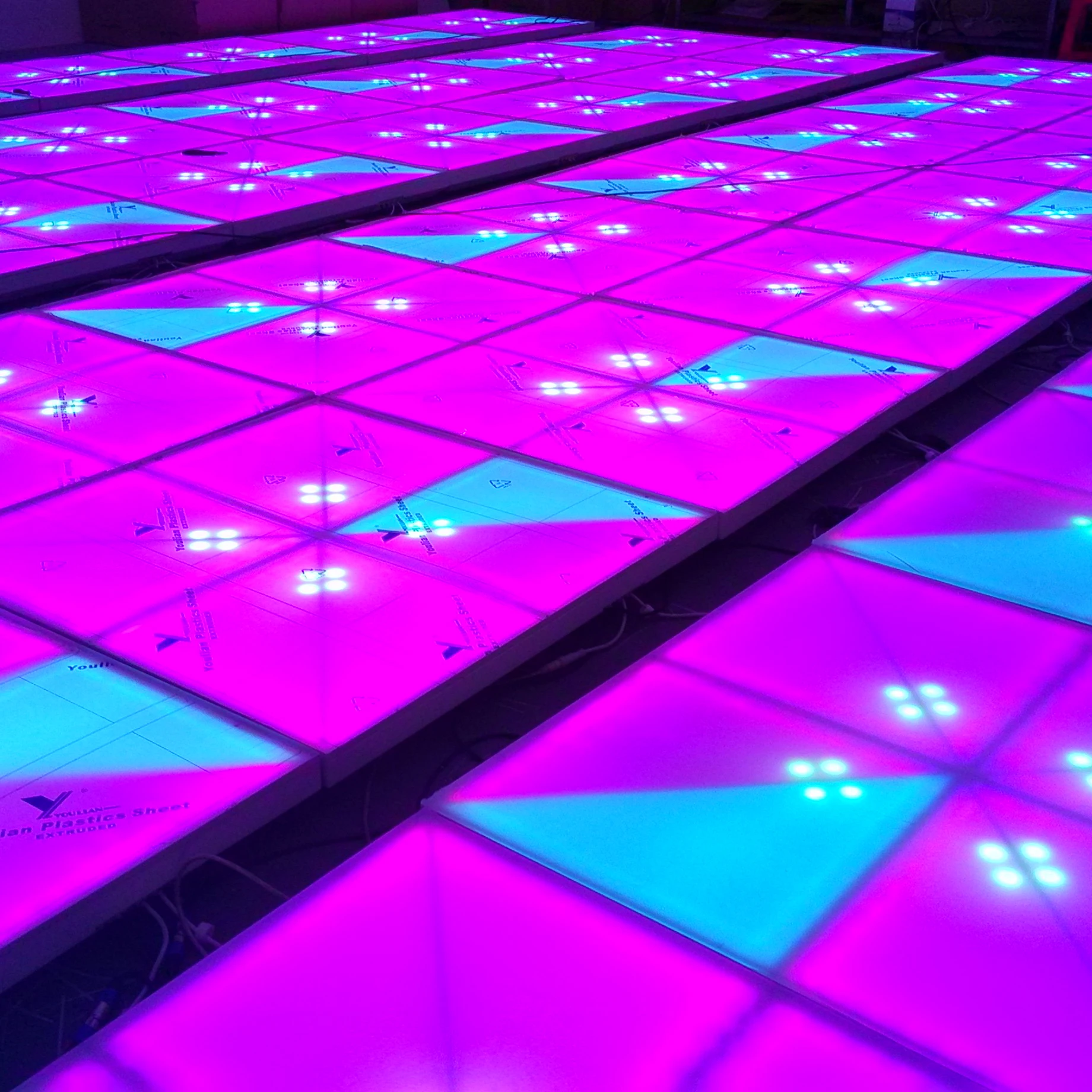 Disco Lighting DMX RGB Colorful Portable LED Dance Floor for Wedding Party Events