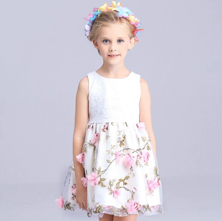 Chrismas Baby Girl Princess Party Pearl Lace Tulle Flower Gown font b Fancy b font font