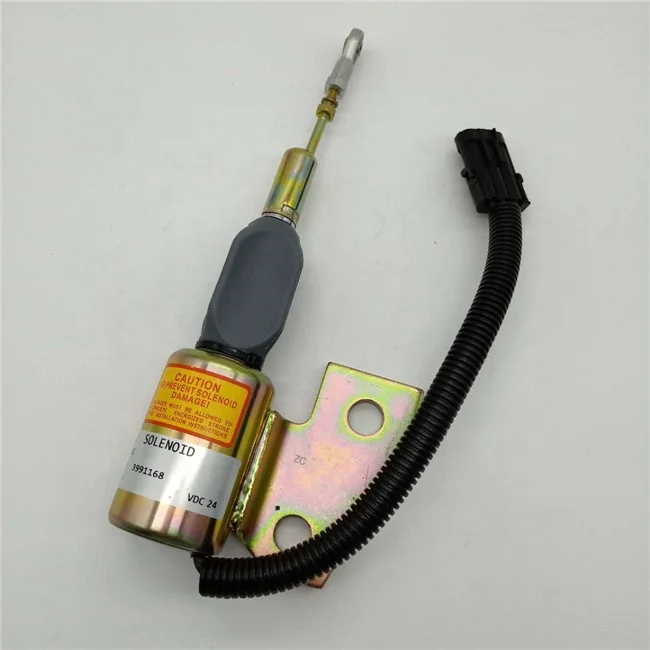 3991168 Fuel Shutoff Solenoid for R130 Excavator - Hyundai