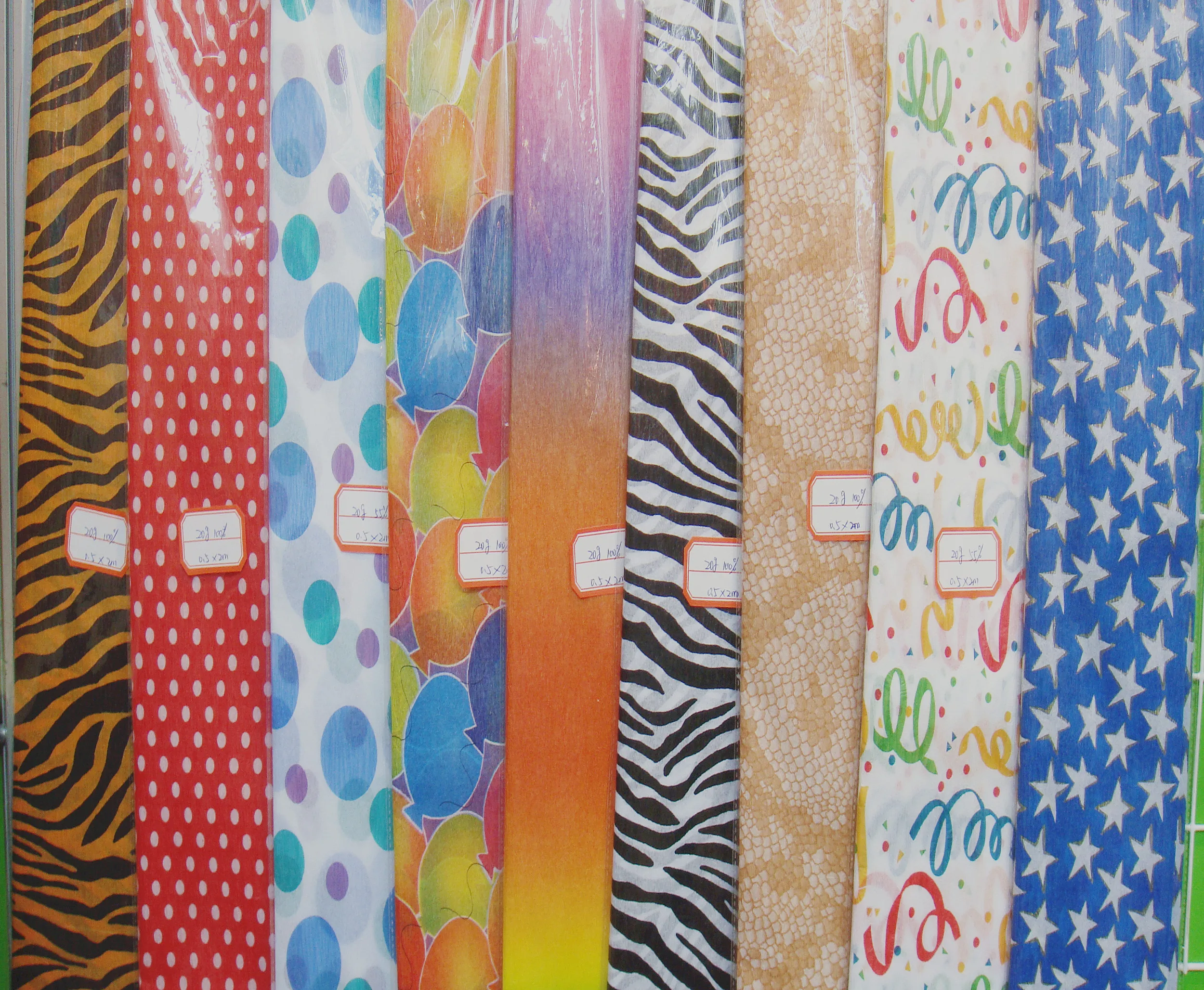 
 Печатная крафт-креп-бумага для упаковки и ручной работы  