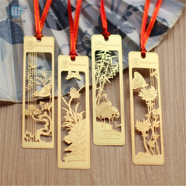 Custom Bookmark Personalized Engraved Stainless Round Gold Silver Metal Book Mark Steel Metal Bookmarks