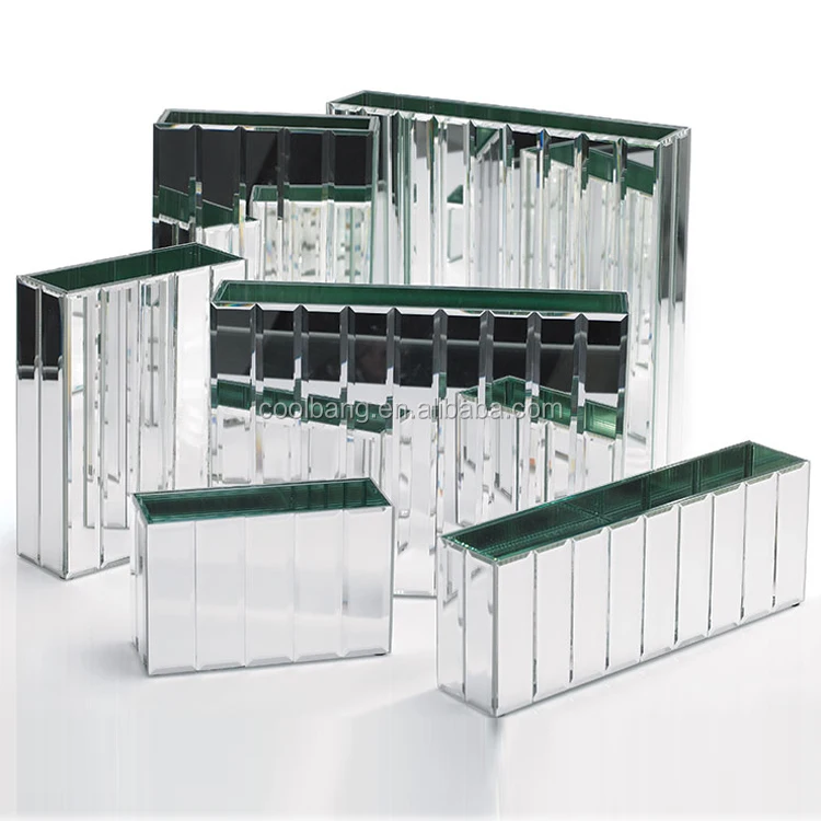 Оптовая продажа роскошная домашняя декоративная Геометрическая стеклянная Террариум зеркальная мозаичная ваза для дома