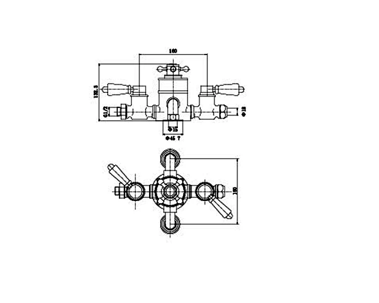 Traditional Thermostatic Exposed Shower Valve With Spout factory