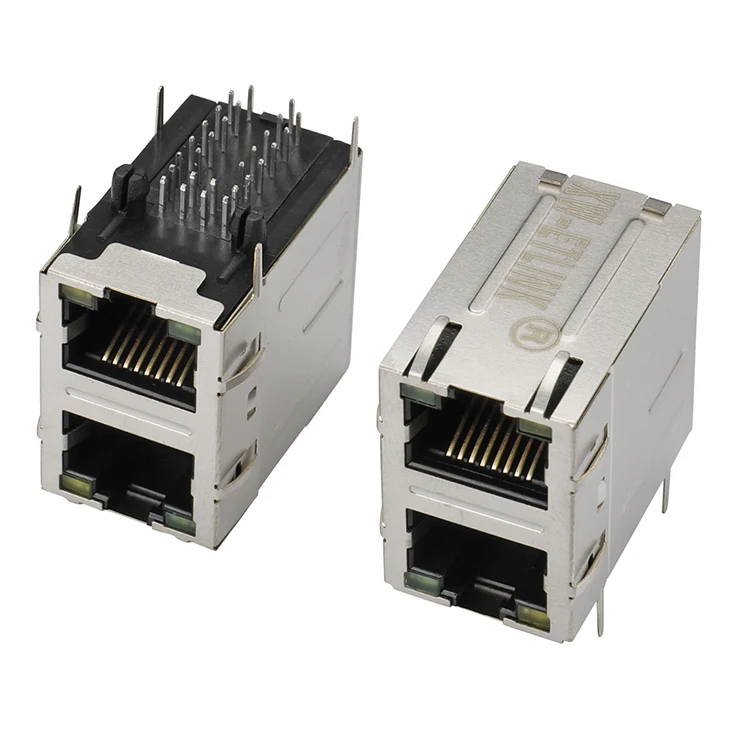 Rj45 Pcb Jack Modular Jack 2x1 Integrated Jack Rj45 Female Connector ...