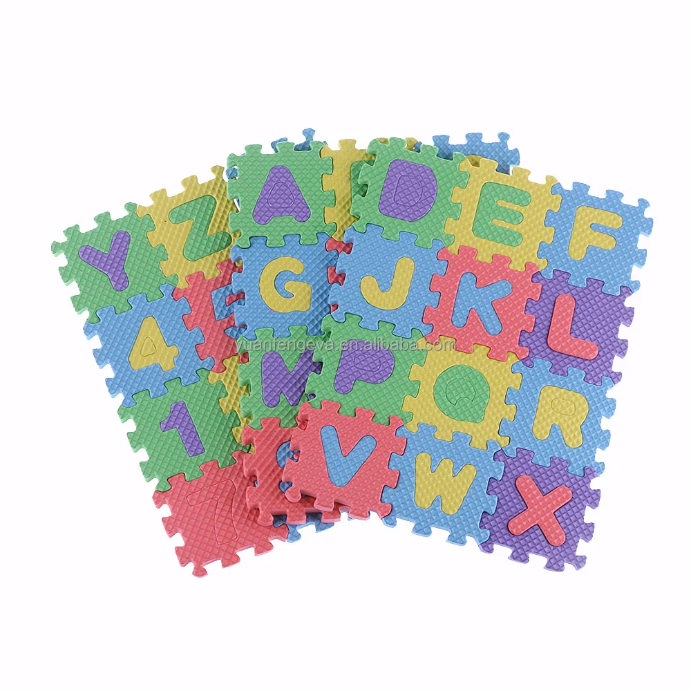 36pcsUnisex Mini Puzzle Kid Educational Toy Alphabet Letters Numeral Foam Mat VV 