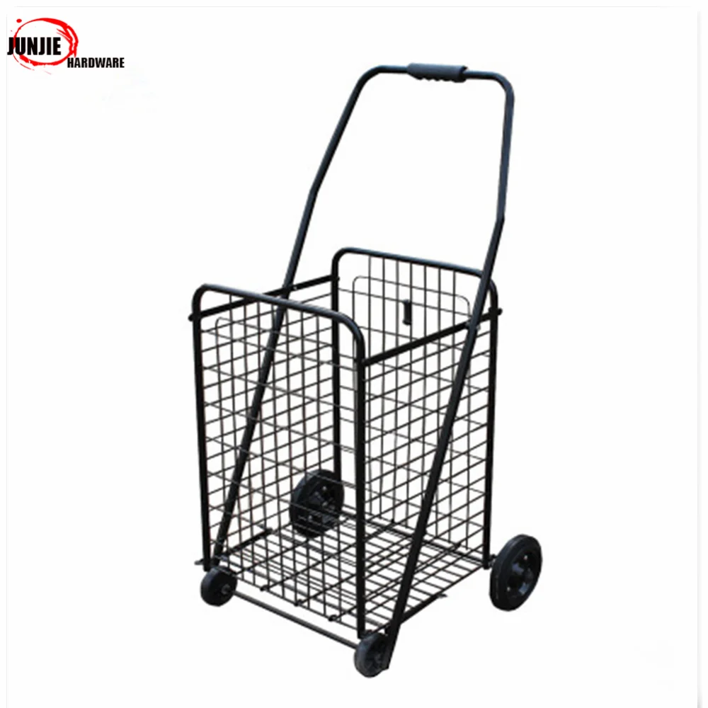 Carrito De La Compra Plegable Para Supermercadocarrito De La Compra Con Ruedascesta De Metal 4594