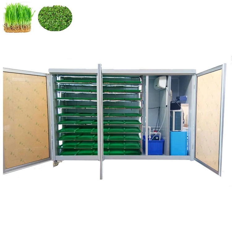Turkey Rabbit Green Barley Making Automatic Hydroponic Fodder Machine
