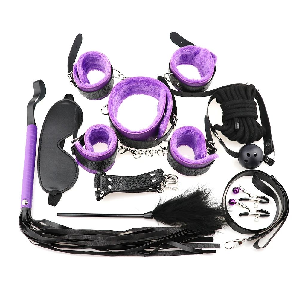 Kit Bondage BDSM Sextoy, Modele: 10pcs Violet B - Achat / Vente