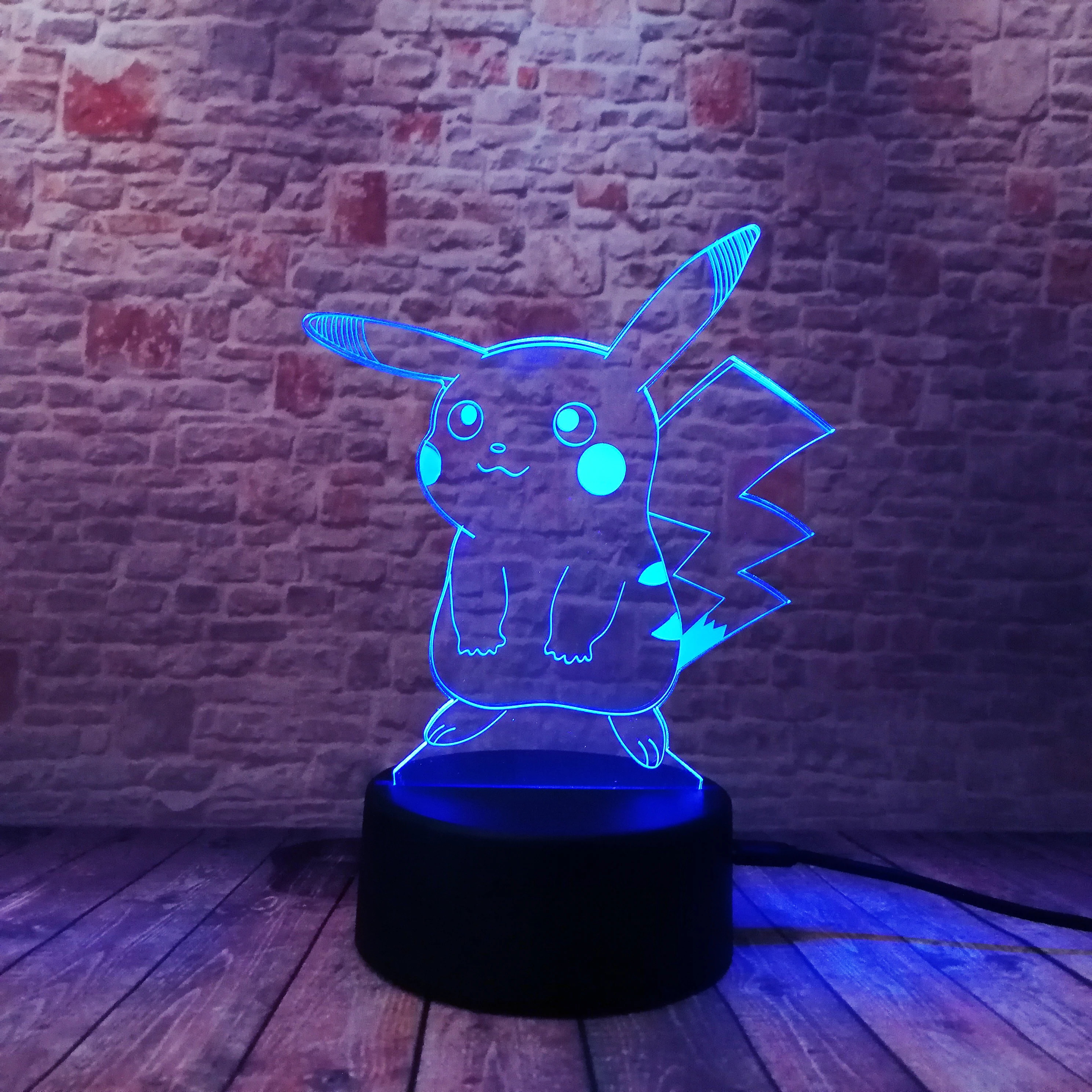 Lámpara De Ilusión 3D Pokemon Go Umbreon Figura Kid Night Lamp Led Living Room Lámpara Decorativa Festival Gift Night Light Umbreon