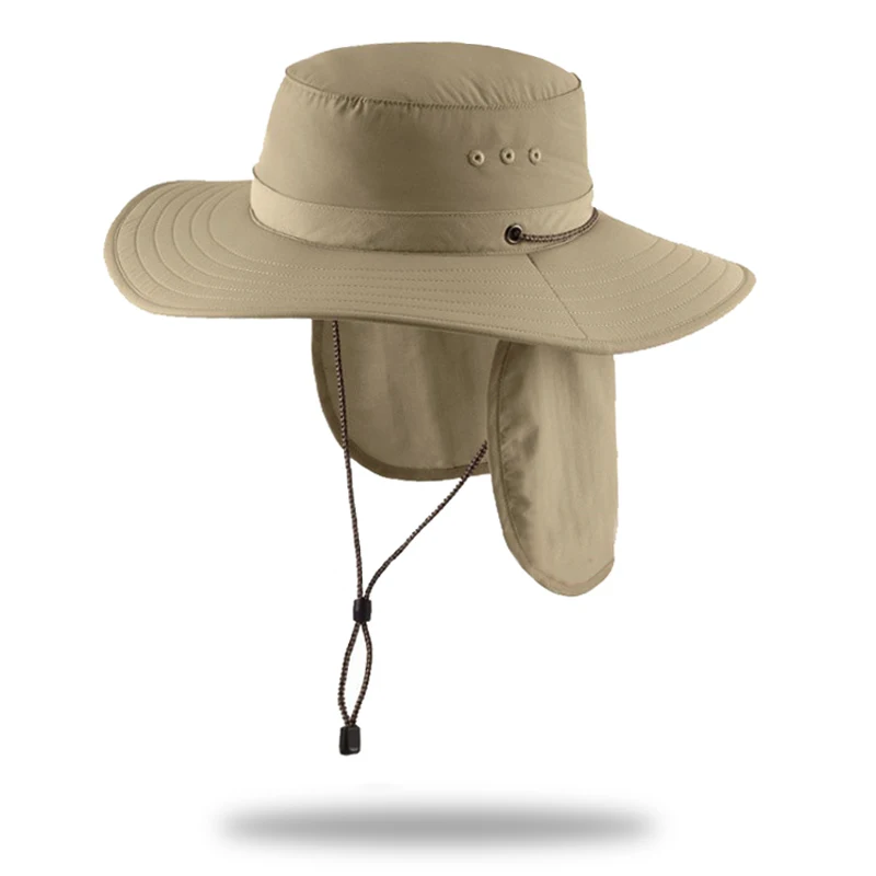 cómodo y Ligero Sombrero Safari con Correa Ajustable y Bolsillo Interno. Transpirable Sombrero Pescador con protección UV 30+ Sombrero Senderismo 