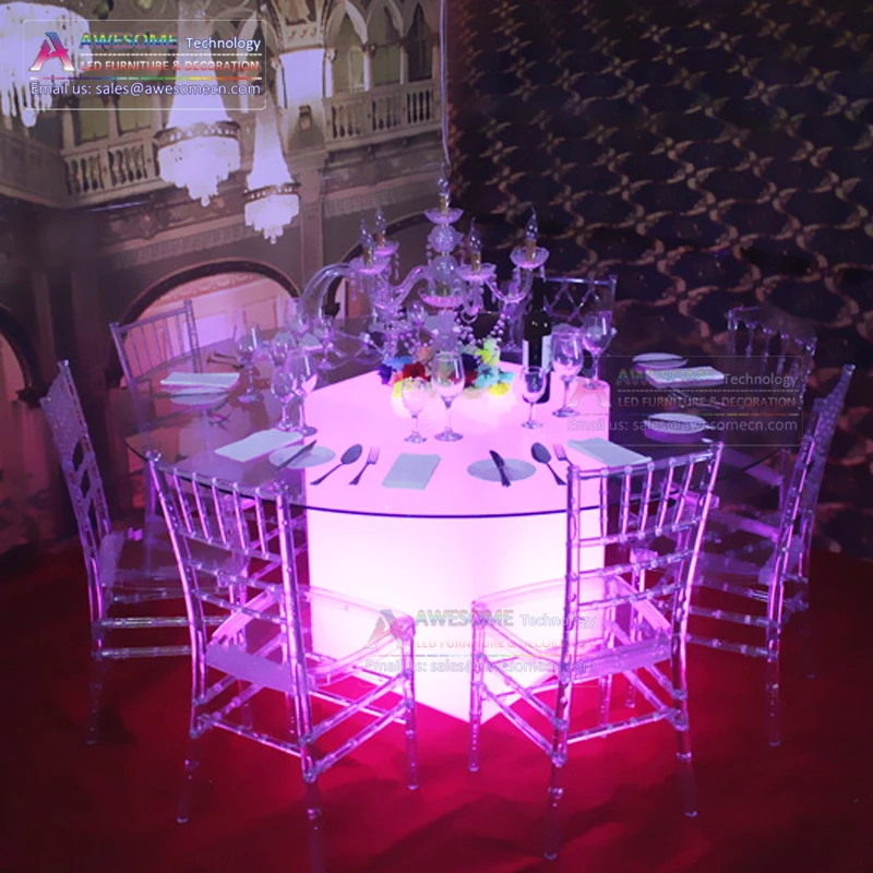 Table Pour Mariage / Led Banquet Hall Ballroom Table for Wedding