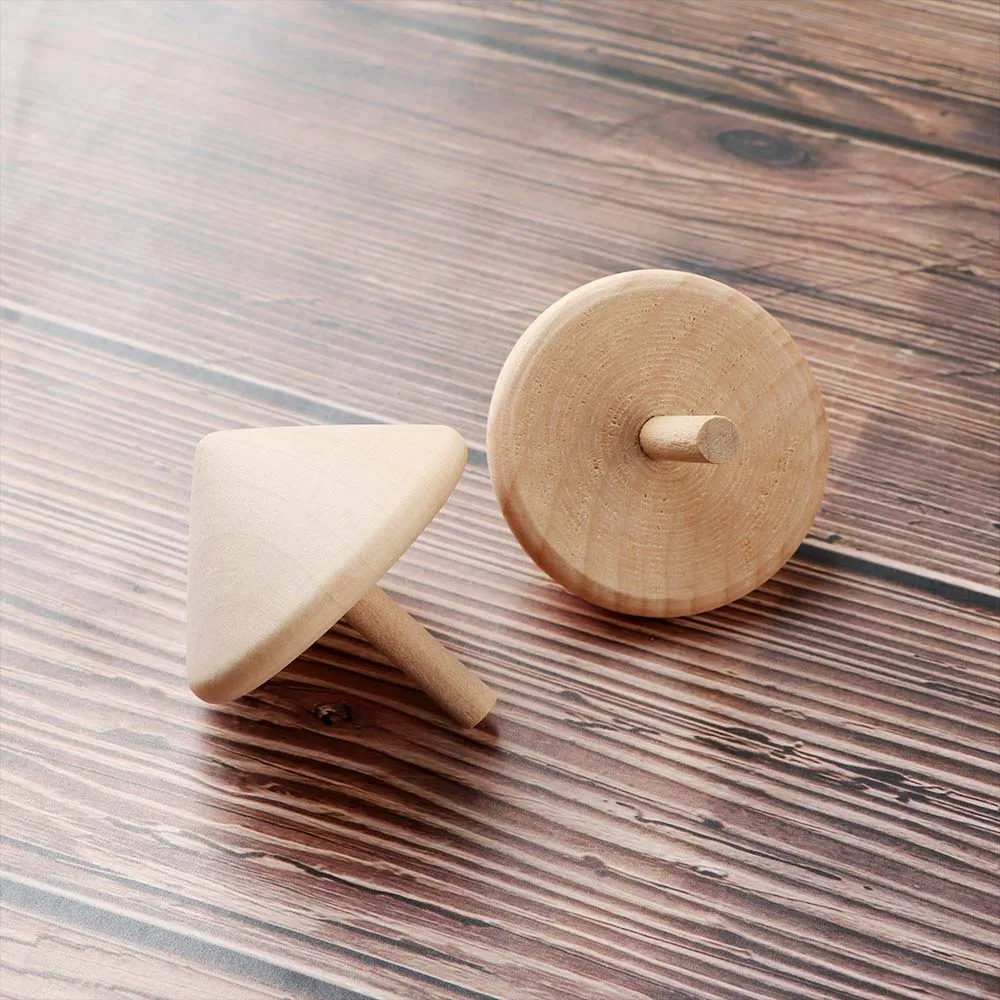 Details about   4pcs Wooden Spinning Tops Funny Educational Painted Gyro Toy Kids Gifts AL 