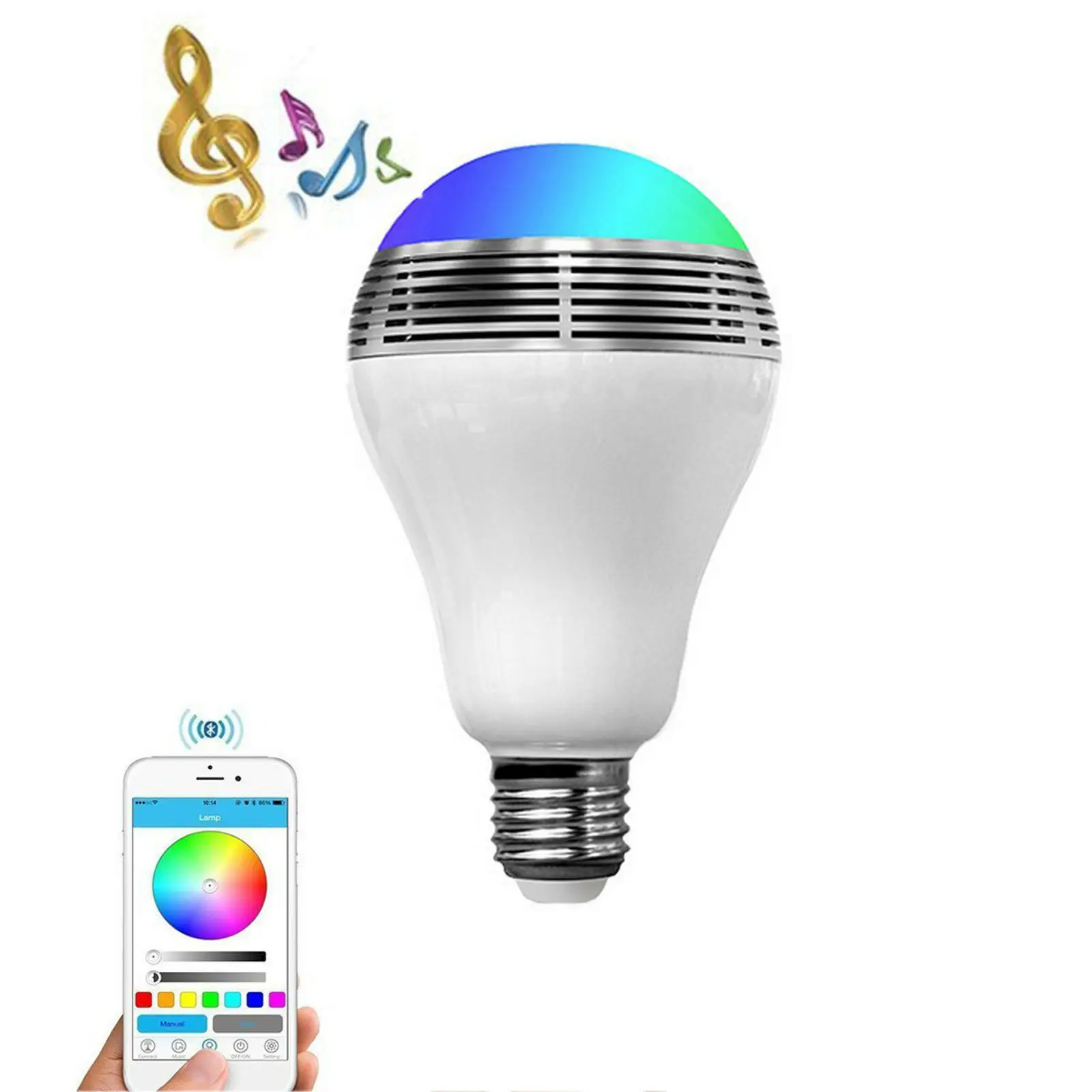 Smart LED Bulb with E27 BT APP Control Music Audio Speaker