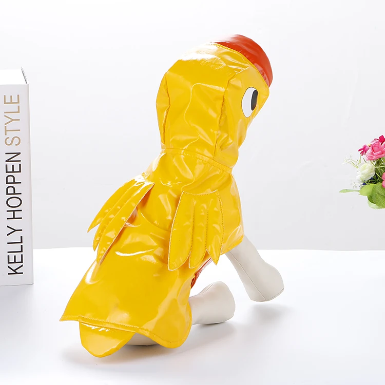 Factory Wholesales Waterproof Pet Raincoat Duck Cosplay  Dog Raincoat with Hood