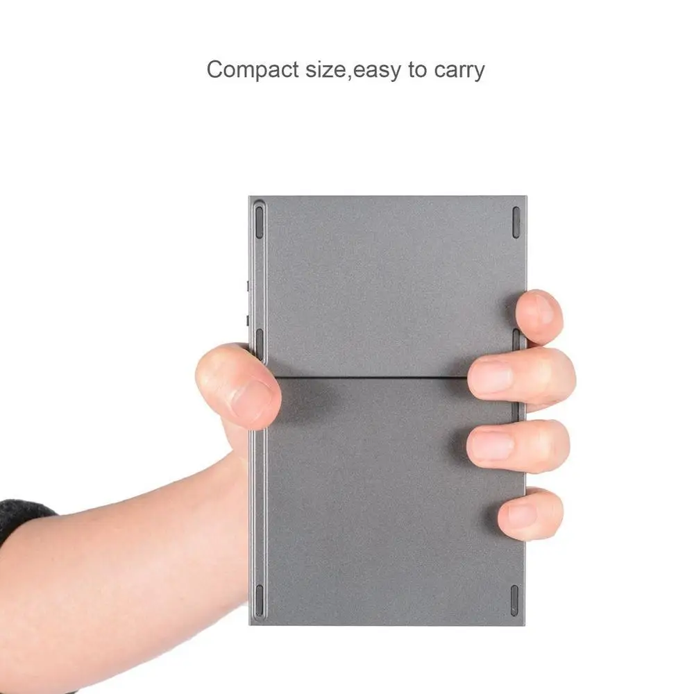 Foldable Slim Portable Mini bluetooth Triple Folding Foldable Mini Bt Wireless Keyboard with Mouse Touchpad for xiaomi Tv Box