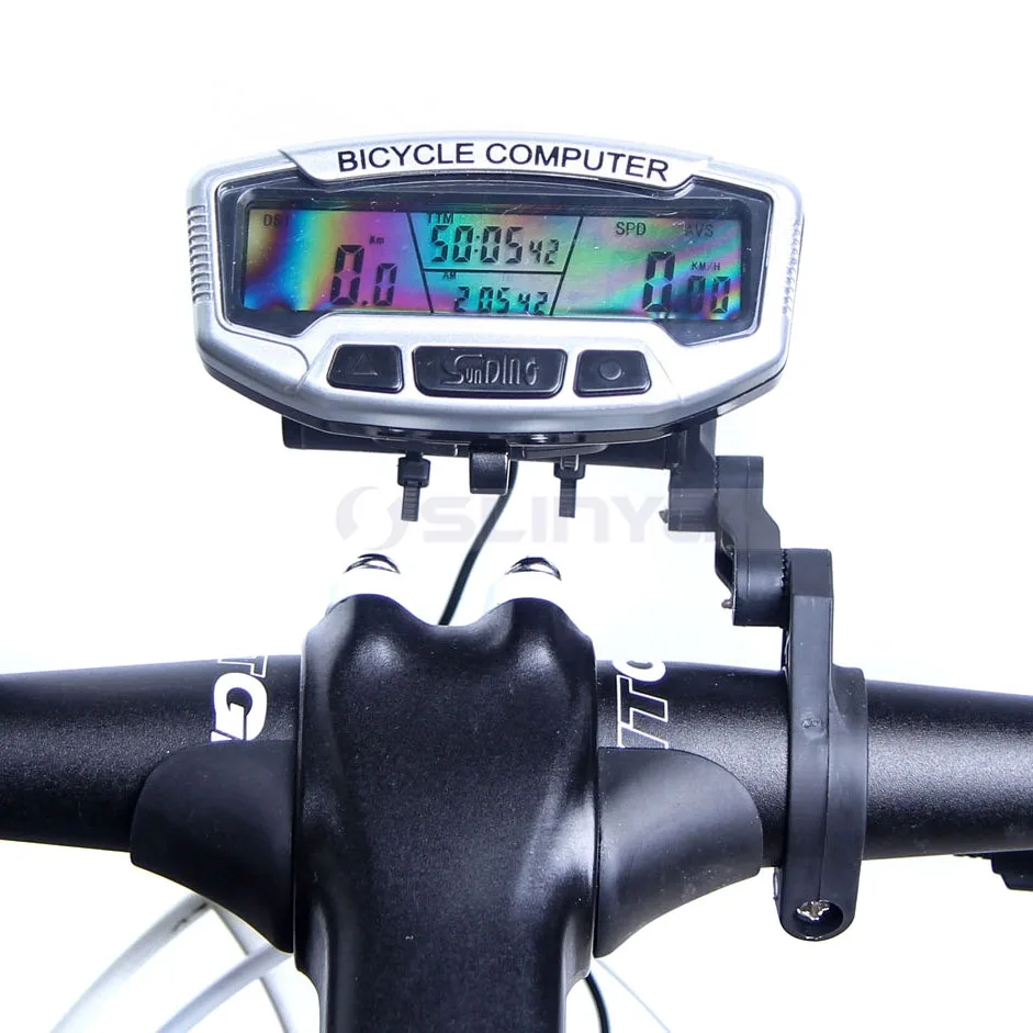 GuDoQi Wired Bike Computer Bicycle Odometer Waterproof Bicycle Speedometer with 4 Line LCD Display and Multi-Functions for Cycling