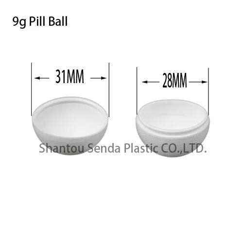Plastic Round Container,9g Volume Pill Jar,for Small Size Pills Plastic Pill Box