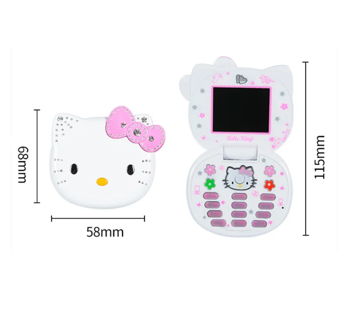 ハローキティ Cute Hello Kitty Flip Phone Mini K688+ - GSM Mobile with OEM