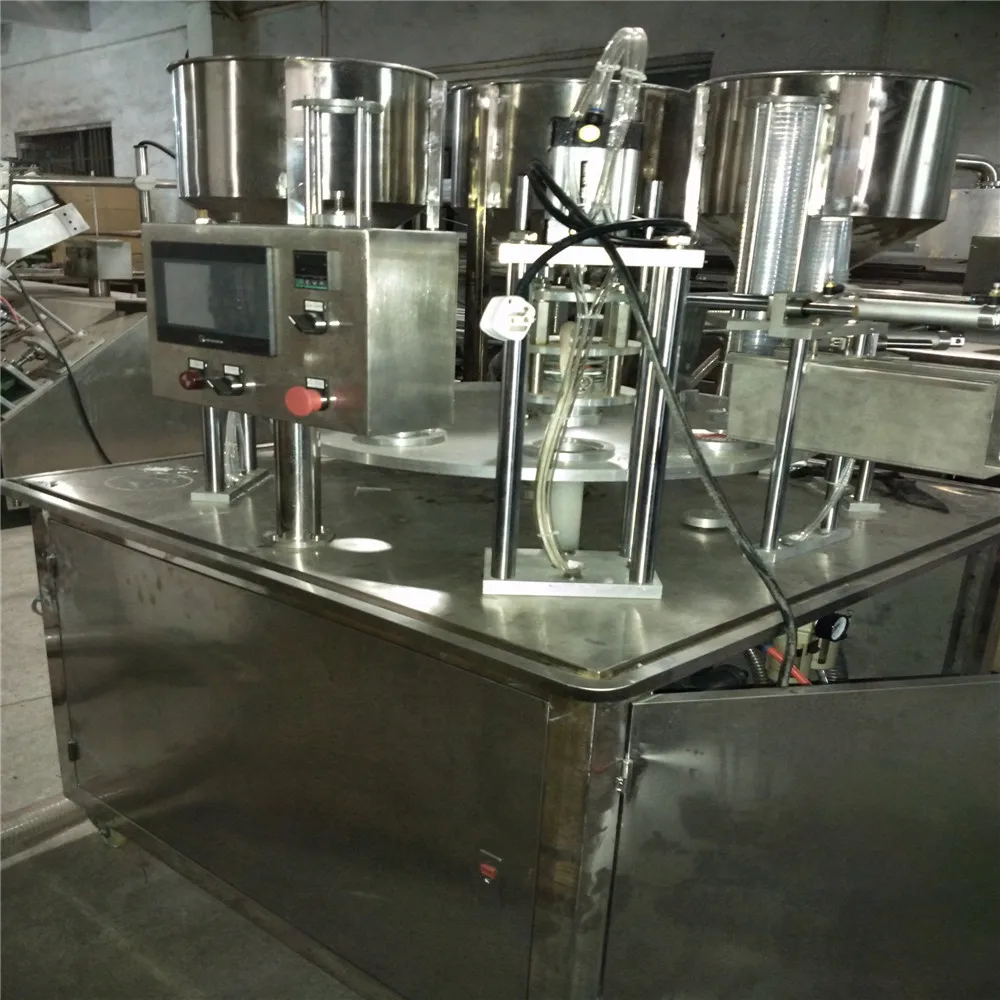 Full Automatic Plastic Shot Glass Cup Filling Sealing Machine