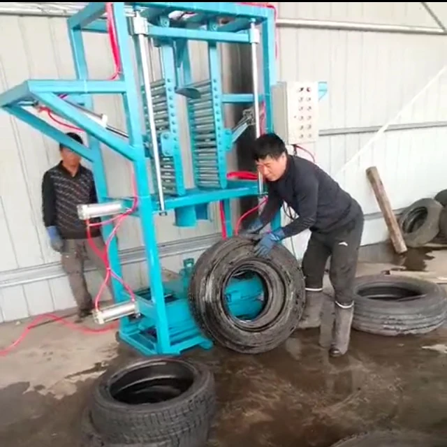 Small Business Idea with Low Cost for Tire Tripling Machine to Pack Tires Into One