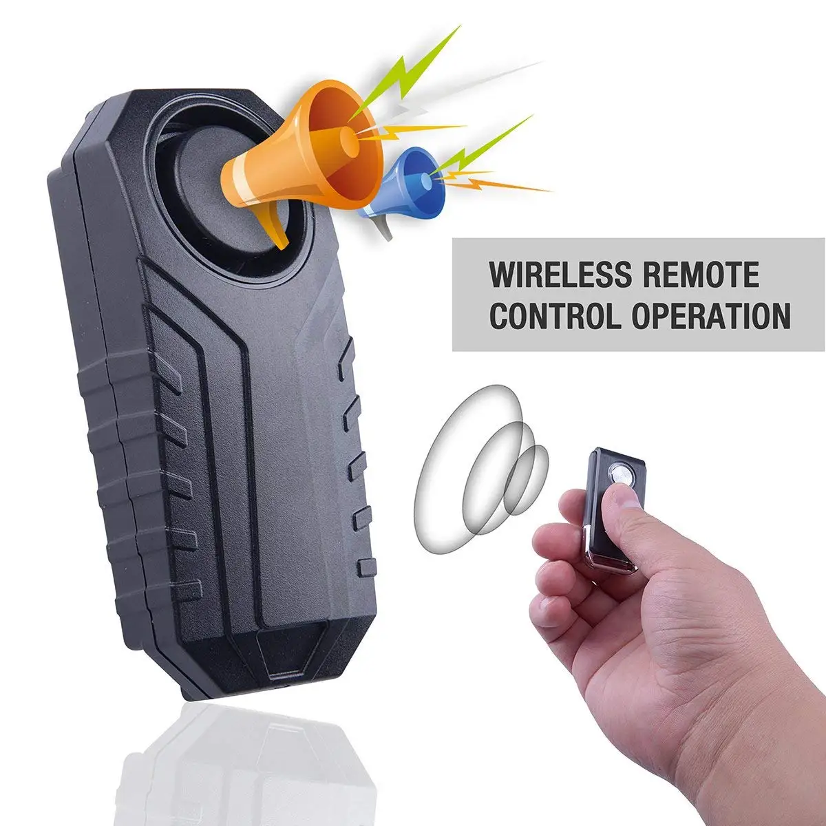 Emergency Tool Vibration Sensor Motorcycle Door Bicycle Siren SOS Wireless Remote Control Home Security Alarm System Mini Alarm