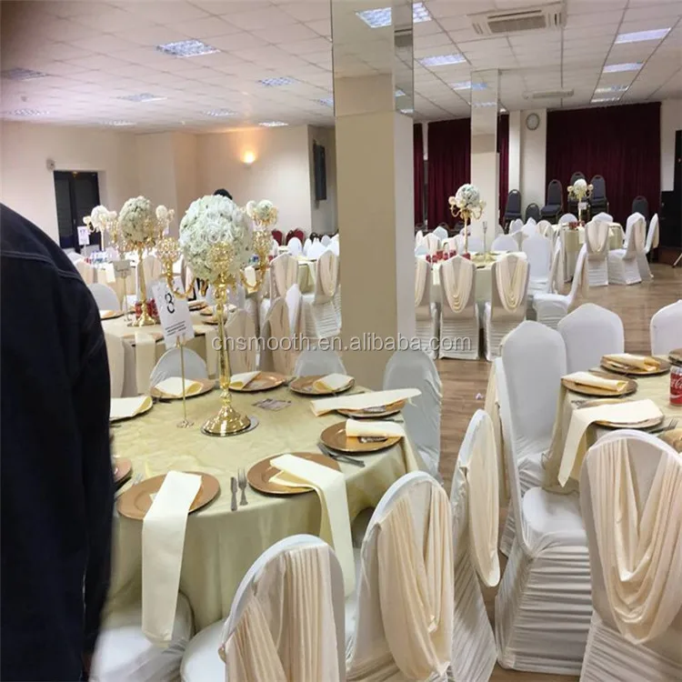 Чехол на стул с оборками из спандекса для свадьбы банкета