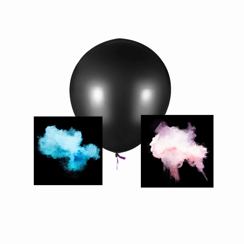 On The Wall Boy or a Girl 36 Gender Reveal Balloon with Pink and Blue Confetti