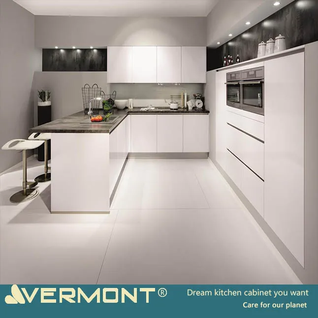 2021 Vermont China Factory High Gloss Kitchen Cabinet Modular Designs With Price