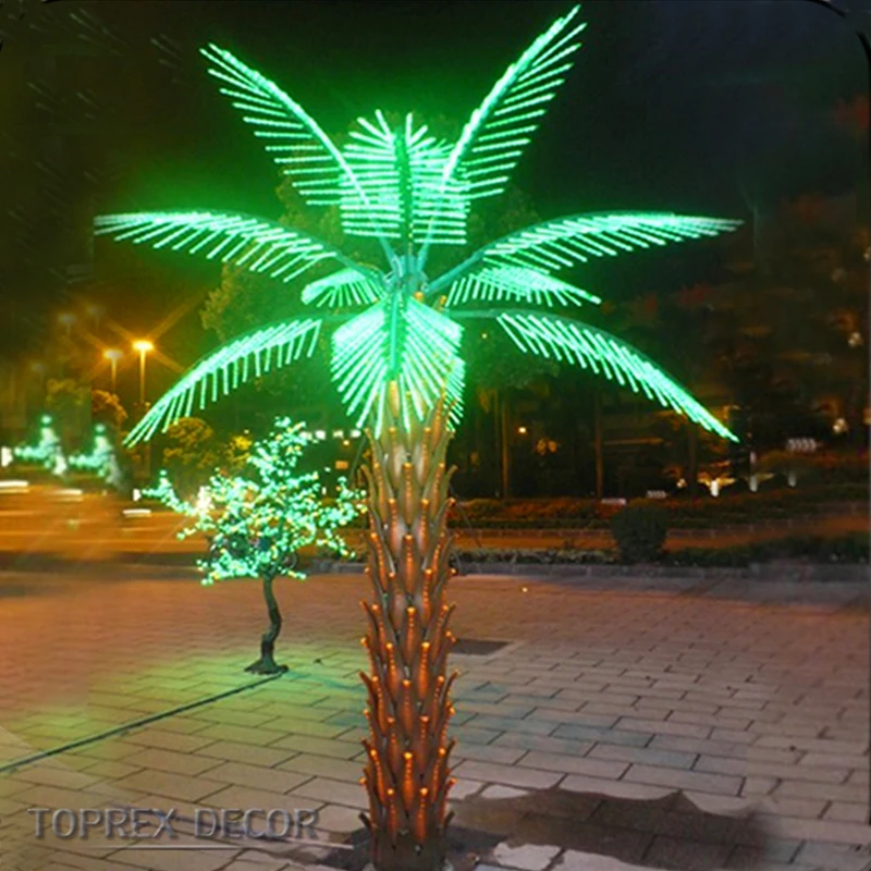 Outdoor Palm Tree With Lights