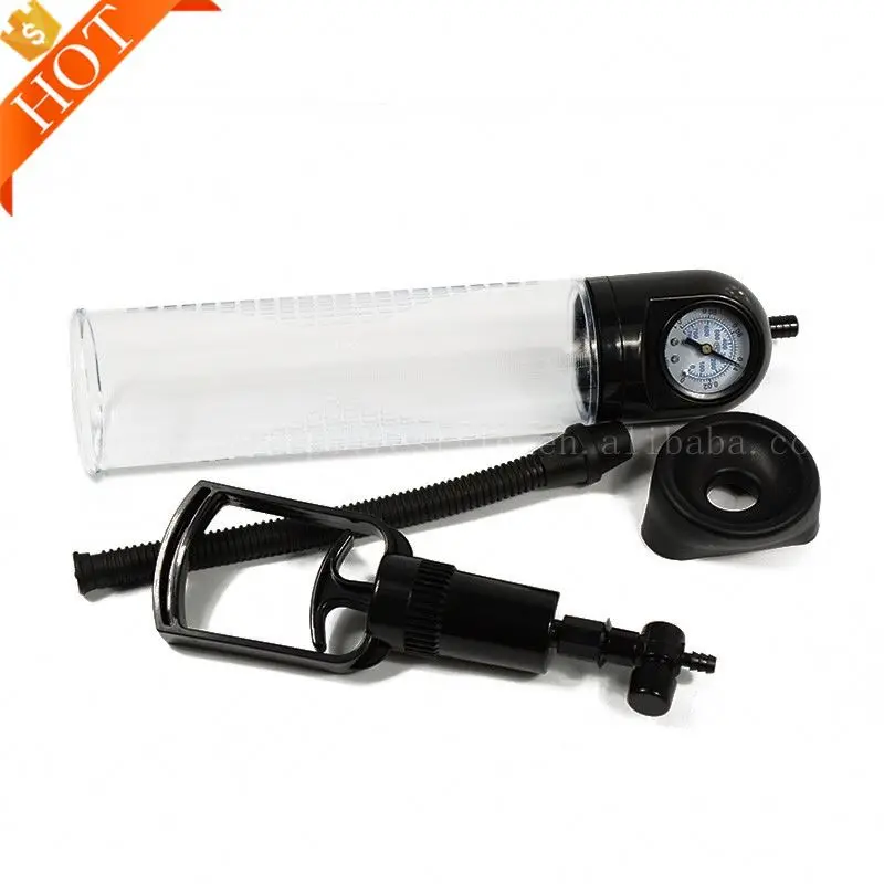 Free Custom Box - Factory Outlet Handsome up Opening Sleeve and Vagina Penis Hand Vacuum Pump With Pressure Gauge Gage