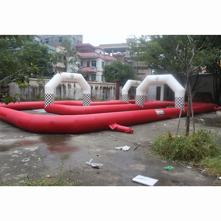 Brave Challenge Fast and Furious 10m Inflatable Race  Go Kart Car air Track