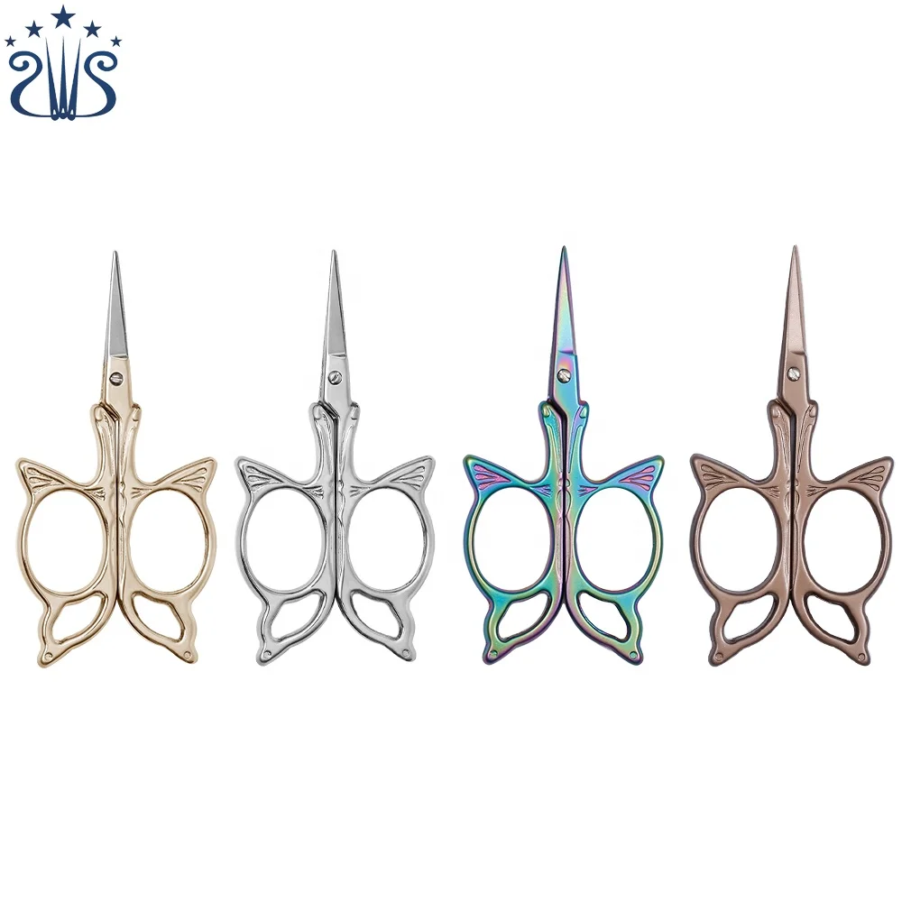 
 Красивые Позолоченные винтажные Мини-Ножницы для вышивки типа бабочки  