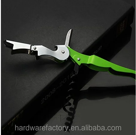 Бесплатный образец из нержавеющей стали официанты штопор, все-в-одном открывалка для вина, открывалка для бутылок и фольга резак, 3 упак.