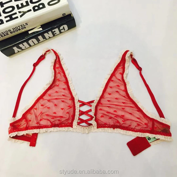 red mesh bralette