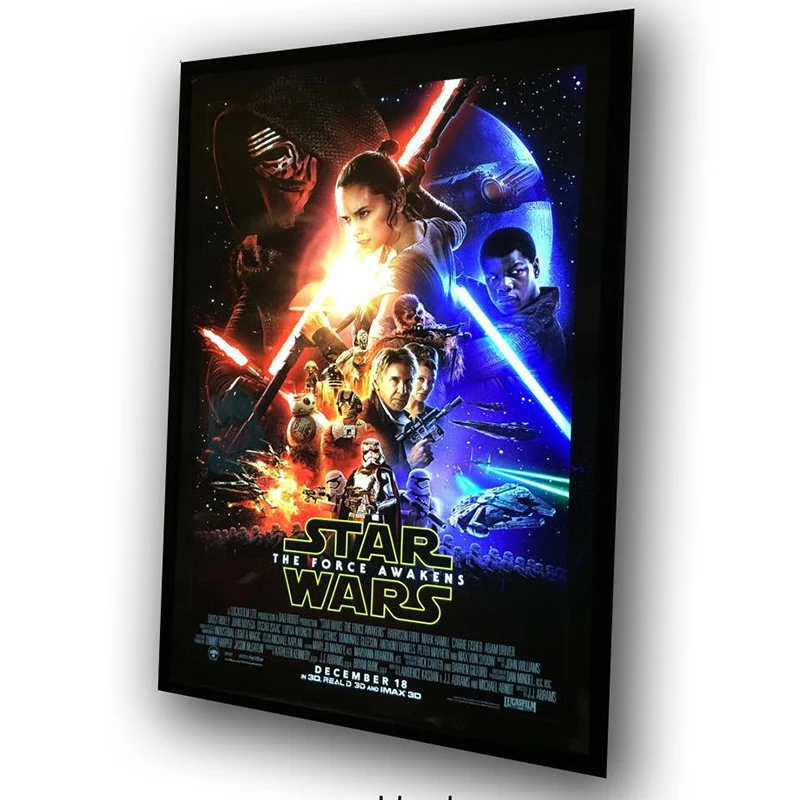 27x40 Black Aluminum LED Light Box Cinema Movie Poster Frame - BEST FEEDBACK