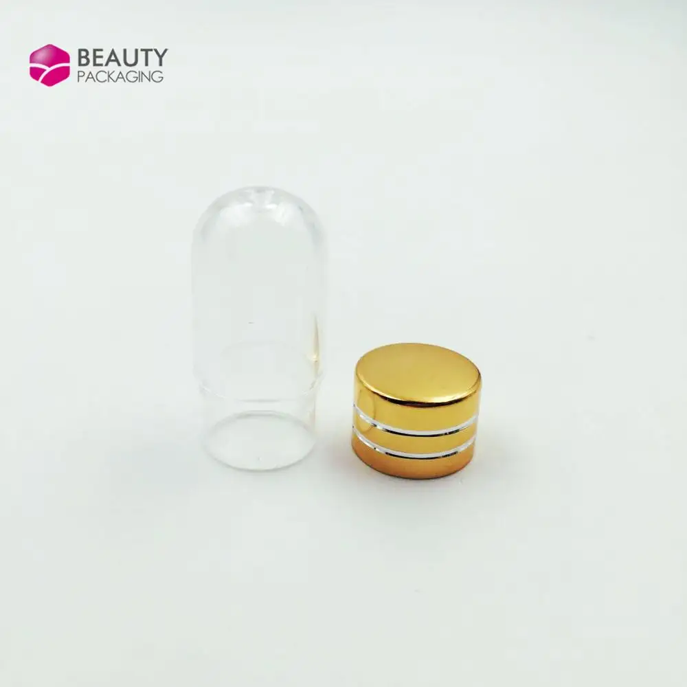 Mini Capsule Container Single Packaging Bottle with Metal Cap and Plastic Blister