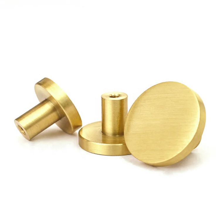 luxury mini brass cabinet door knob with brushed surface