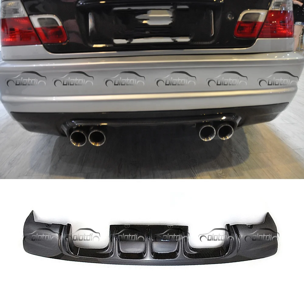 For BMW E46 M3 CSL GTS V Type Carbon Rear Bumper Lip Sword Diffuser Fins Spoiler Rocker Winglet Splitter