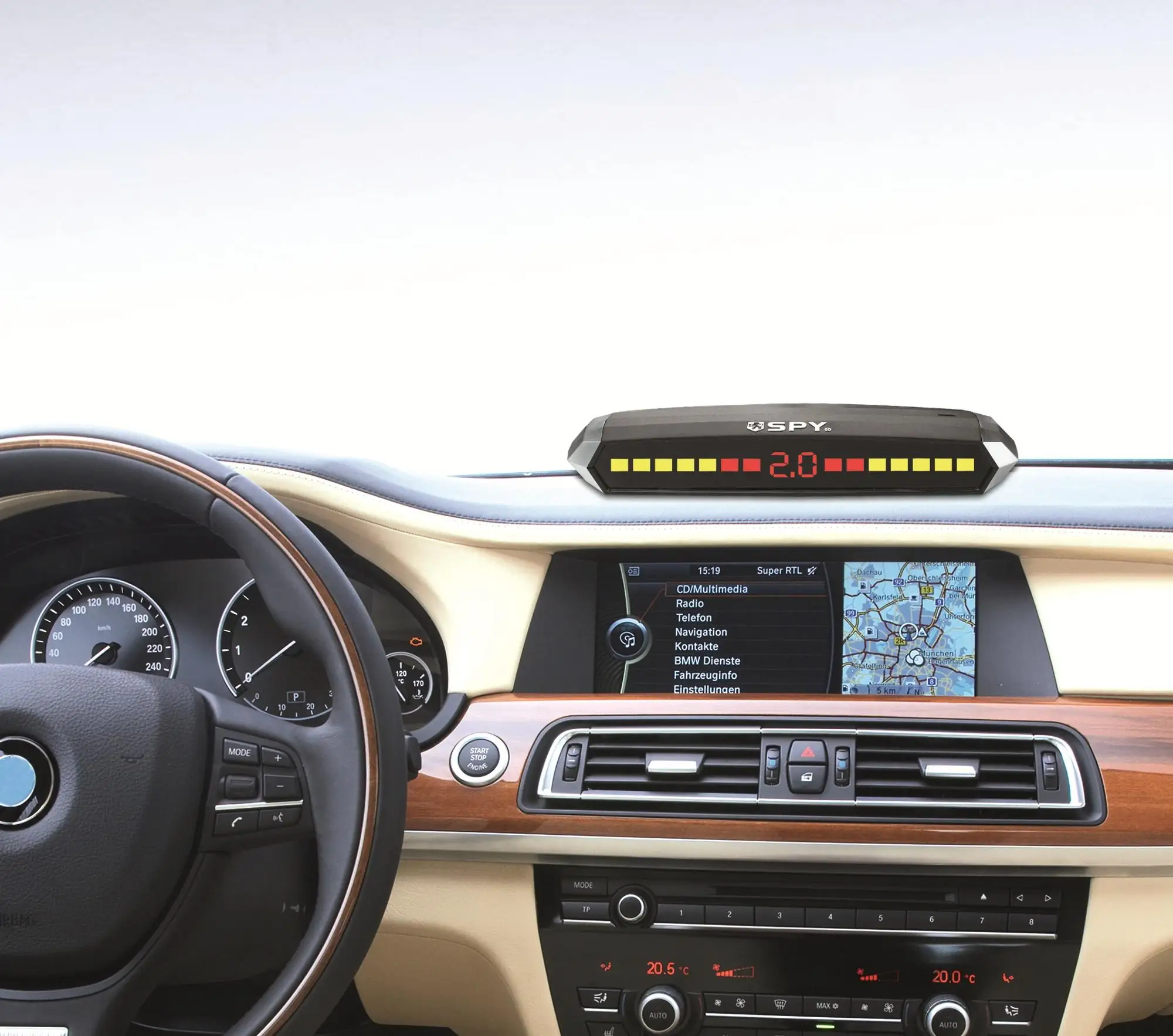 SPY A3 Polo Tucson Camry Car Parking Sensor with LCD Connect Sensors System for Front and Rear Car Reverse Aid