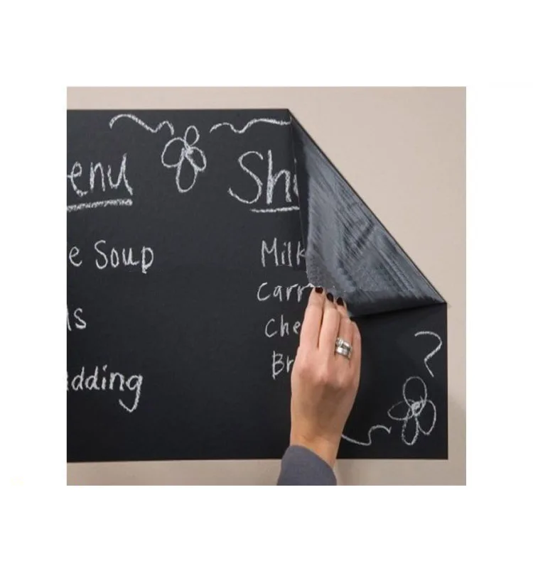 LARGE VINYL CHALKBOARD Sticky Back Adhesive Blackboard WITH CHALK Kids Activity 
