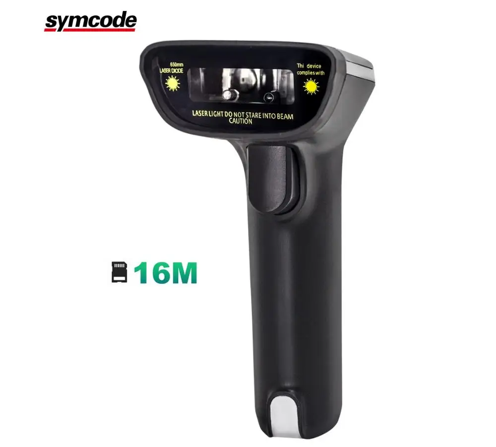 Symcode 2D QR Bluetooth Barcode Scanner, 1D 2D Mini Wireless Handheld CMOS Barcode Scanner Reader With Bluetooth 4.0 & 2.4G Wireless Connection, Portable Barcode Reader Compatible For QR PDF417 Dat