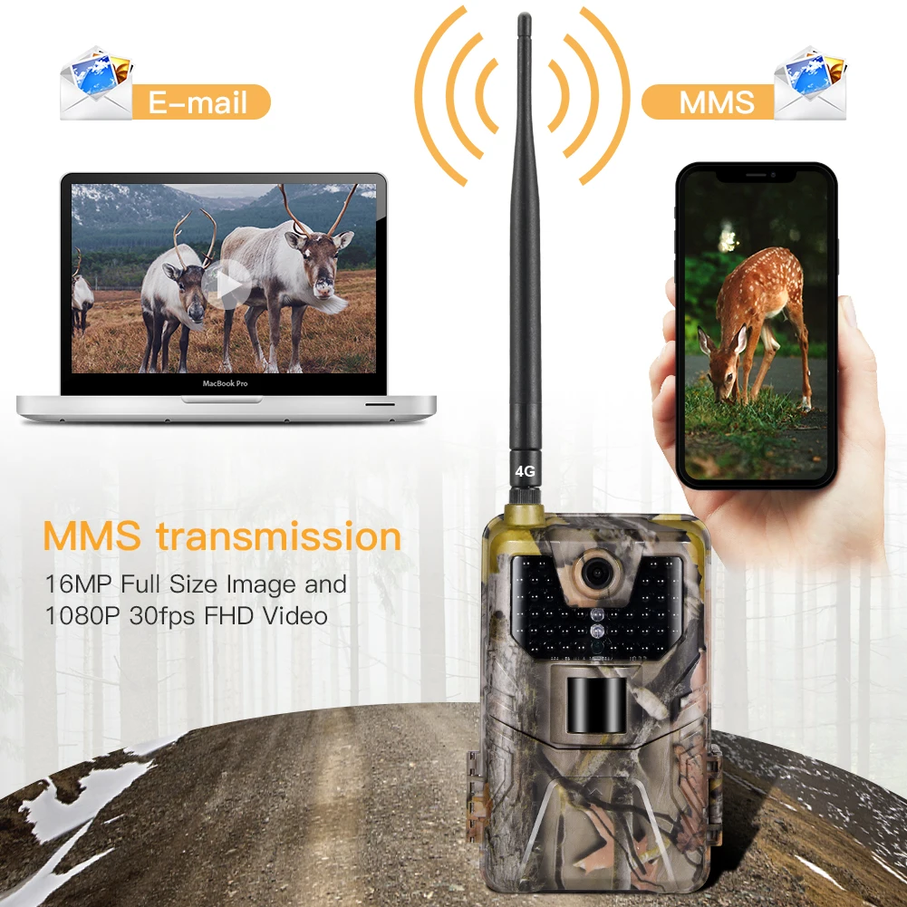 4G LTE Trail Camera HC-900Pro - 30MP, 4K Video, MMS SMTP, With App