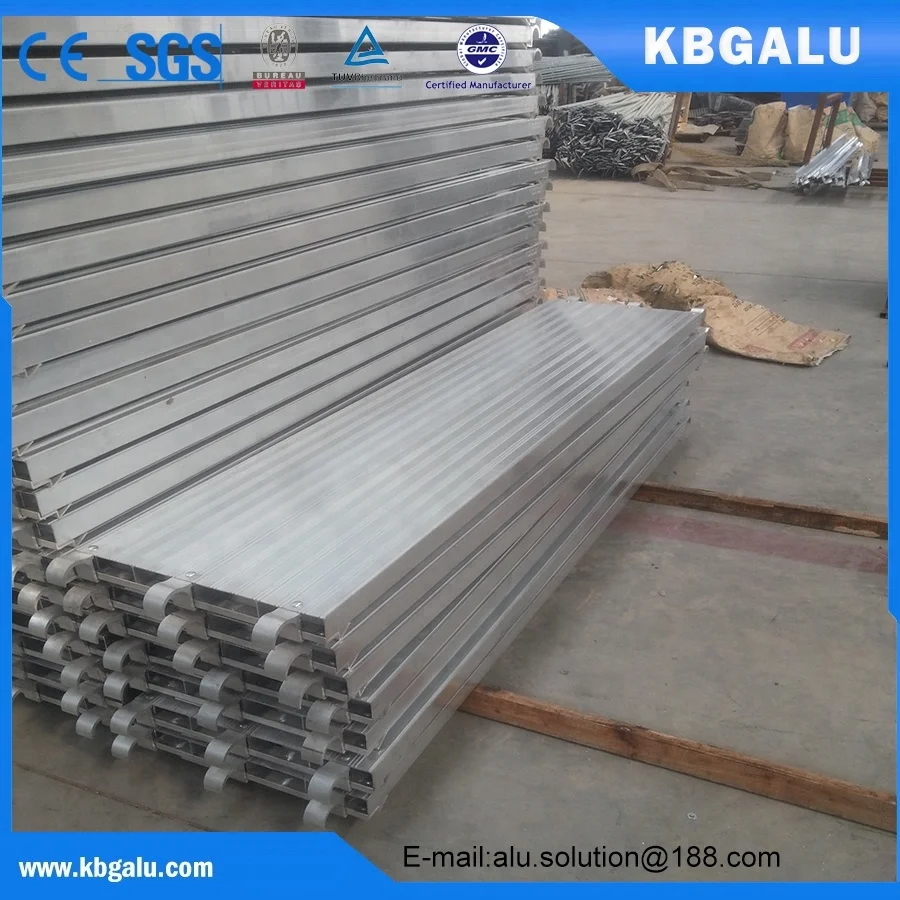 2m Mobile Scaffold Plank Aluminum Folding Scaffold Plank Scaffold Platform With Hook