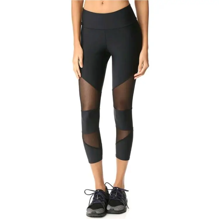 Women's Yoga Set Stitching Mesh Lace Up Cut Out Bra Color Block Leggings  Sports Yoga Fitness Workout Suit | Fruugo NO