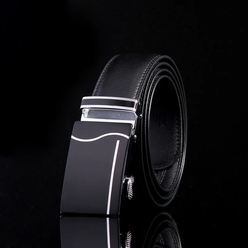 Мужской повседневный ремень из натуральной кожи с автоматической