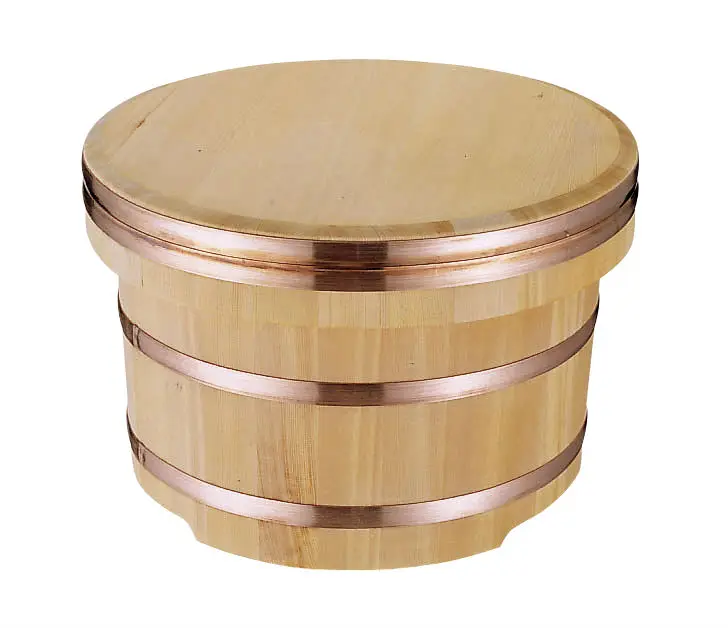 Wooden Rice jar Ohitsu Tub Edobitsu small size Sawara Cypress Made in Japan