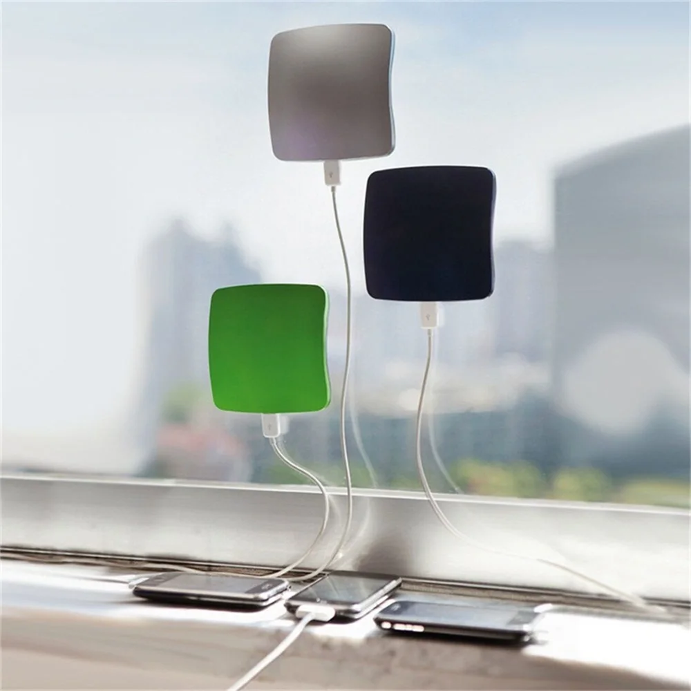Environmental Portable Window Sticker Solar Power Bank Mobile Phone Battery Charger for Outdoor Traveling