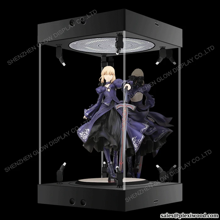 回転式LED 12インチフィギュアモデル ダイキャストディスプレイケース