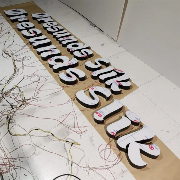 Shop Front Sign Board Design LED Light Signboard Lighting